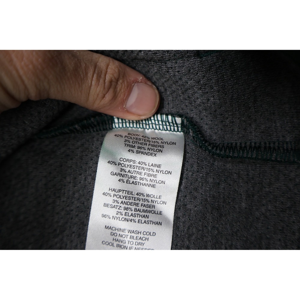 Topo Designs Sweater Women Medium Green Global Wrap Wool Blend Open Front Modern - Picture 4 of 10